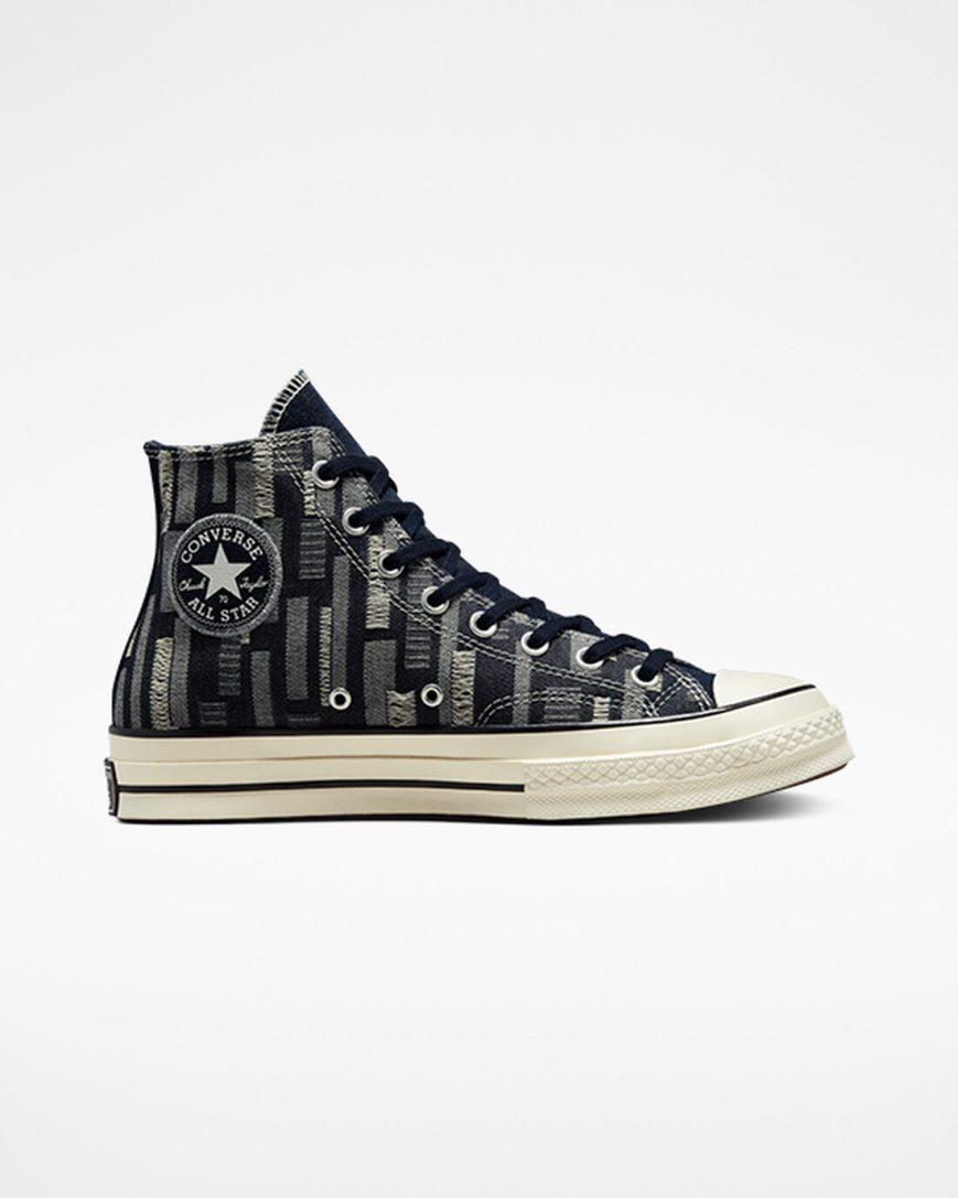 Men\'s Converse Chuck 70 Workwear Denim High Top Shoes Obsidian / Black | AU 1E9C6P